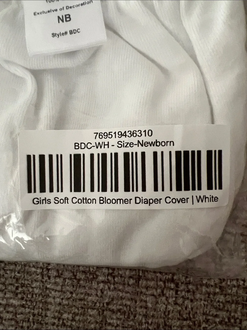 City Threads White Ruffled and Plain Cotton Diaper Bloomers